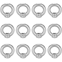 Keleily Tuerca de Elevación M4 12Pcs Tuerca de Anillo Acero Inoxidable Hardware Tuerca Hembra Roscada en Forma de Anillo…